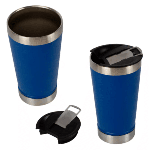 Copo Térmico Aço Inoxidavel com Tampa e Abridor de Garrafa 500ML - Azul