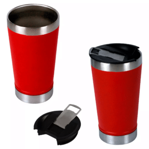 Copo Térmico Aço Inoxidavel com Tampa e Abridor de Garrafa 500ML - Vermelho