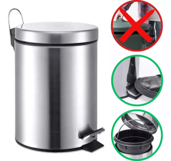 Lixeira inox com pedal