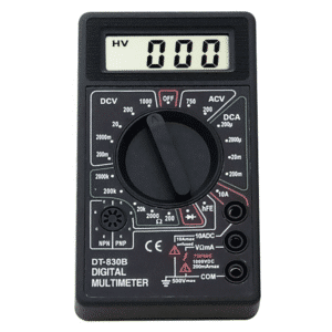 Multímetro DT-830 Portátil Digital Profissional  Bateria 9V Com Precisão e Versatilidade - Preto
