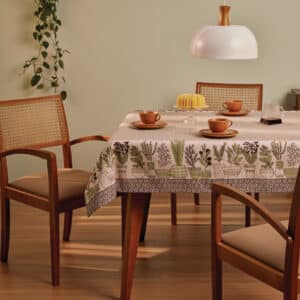 Toalha de Mesa 4 Lugares POP Quadrada Jardim 1,40m x 1,40m