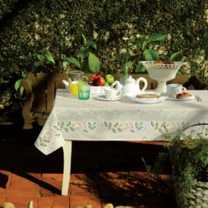 Toalha de Mesa 4 Lugares POP Quadrada Estampada Sálvia 1,40m x 1,40m