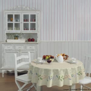 Toalha de Mesa 4 Lugares POP Redonda Estampada Sálvia 1,55m