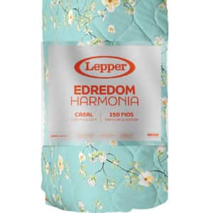 Edredom 100% Poliéster  Estampado Harmonia 1,40m x 2,10m - Solteiro