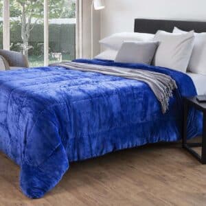 Coberdrom Dupla Face Lisa Casal Prisma 2,00m x 2,20m - Azul