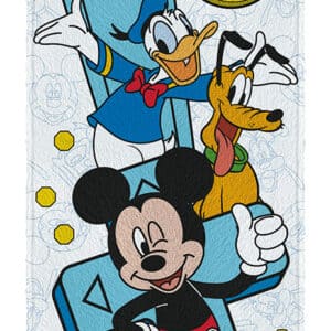 Toalha de Banho Felpuda Estampada Mickey Play Game 0,60cm x 1,20m
