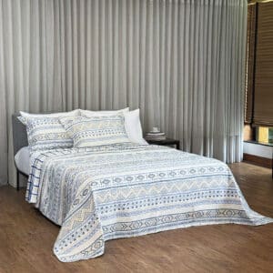 Cobre-leito Dupla Face Solteiro Estampado- 1,60m x 2,20m - 2 peças - 02