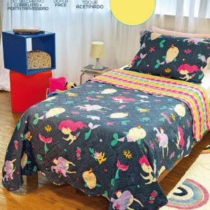 Cobre-leito Dupla Face Solteiro Estampado Kids - 1,60m x 2,20m