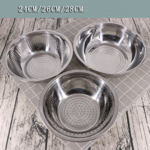 Conjunto de panela, tijela e escorredor inox