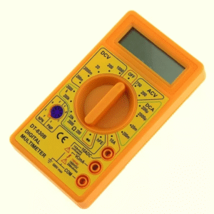 Multímetro DT-830 Portátil Digital Profissional  Bateria 9V Com Precisão e Versatilidade - Amarelo
