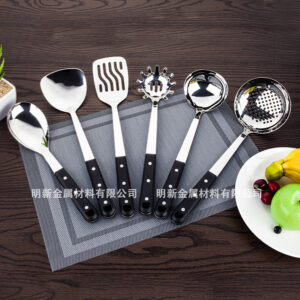 Conjunto de Colher, Espátula Vazada, Espátula Fechada, Concha, Escumadeira de Macarrão, Escumadeira de Arroz