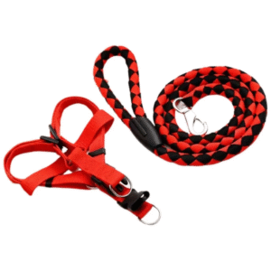 Coleira Peiteira para Cães  Nylon Vermelho