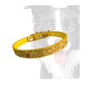 Coleira Tipo Colar para Cães - Amarelo