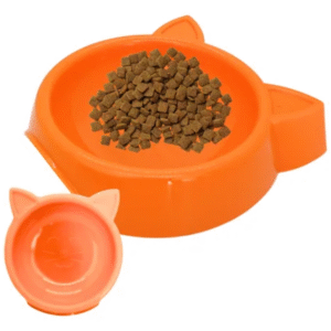 Comedouro Pet Tijela p/ Gato Plástico Gatinho - Laranja
