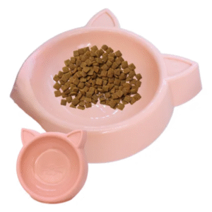 Comedouro Pet Tijela p/ Gato Plástico Gatinho - Rosa