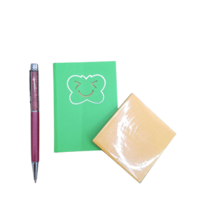 Kit Mini Caderno Bloco De Nota E Caneta - Verde