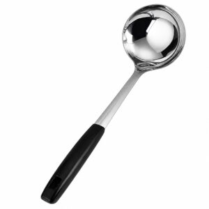 Concha de Cozinha Inox c Cabo Preto