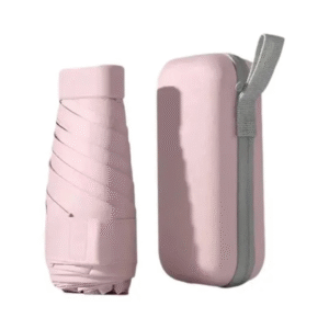 Mini Guarda Chuva Sombrinha de Bolso c/ Estojo - Rosa
