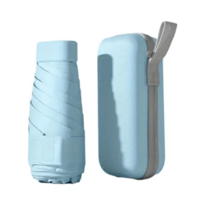 Mini Guarda Chuva Sombrinha de Bolso c/ Estojo - Azul Claro