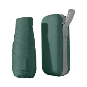 Mini Guarda Chuva Sombrinha de Bolso c/ Estojo - Verde Escuro
