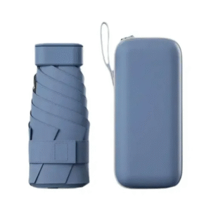 Mini Guarda Chuva Sombrinha de Bolso c/ Estojo - Azul Marinho