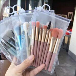 Conjunto 8 Pincéis Para Maquiagem
