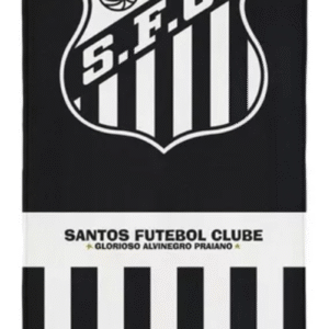 Toalha Aveludada Times de Futebol 70cm x 1,40m - Santos