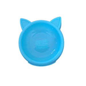 Comedouro Pet Tijela p/ Gato Plástico Gatinho - Azul Claro