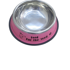 Comedouro Pet Tijela p/ Cães e Gatos Aço Inox - Rosa