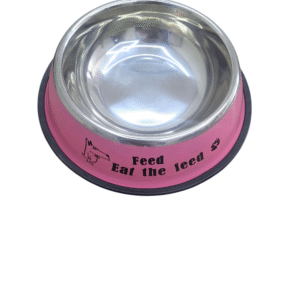 Comedouro Pet Tijela p/ Cães e Gatos Aço Inox - Rosa