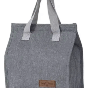 Bolsa Térmica 8 Litros Fitness Marmita Marmitex Almoço Lanche - Cinza