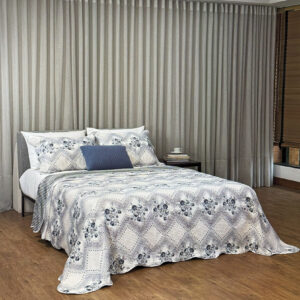 Cobreleito Dupla Face Casal Estampado- 2,20m x 2,40m - 3 peças - 07