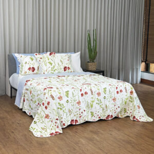 Cobreleito Dupla Face Casal Estampado- 2,20m x 2,40m - 3 peças - 10