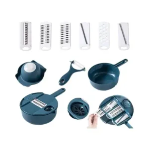 Fatiador e Ralador Manual de Alimentos - Azul Escuro