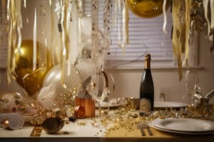 mesa posta para o Réveillon