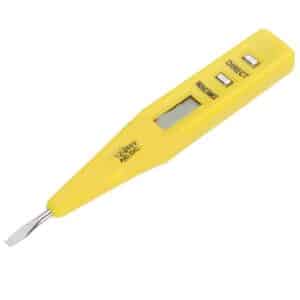 Chave Teste Digital Medidor De Tomada Corrente Elétrica - Amarelo