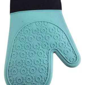 Luva Forno Fogão Térmica Silicone Cozinha Manga Curta - Verde Claro