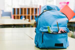 mochila escolar para a volta às aulas