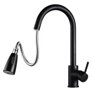 Torneira Misturador Cozinha Gourmet Spray Ducha Extensível - Preto