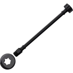Engate Flexível Preto 1/2 X 40cm Água Fria Pvc Blukit