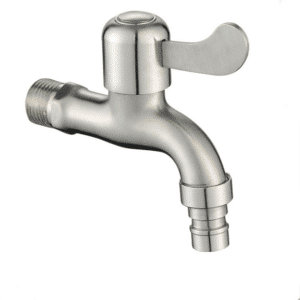 Torneira de Jardim Tanque Aço Inox Escovado 1/4 de Volta