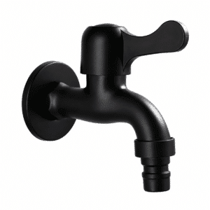 Torneira de Jardim Tanque Aço Inox Preto 1/4 de Volta