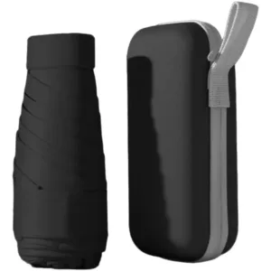 Mini Guarda Chuva Sombrinha de Bolso c/ Estojo - Preto