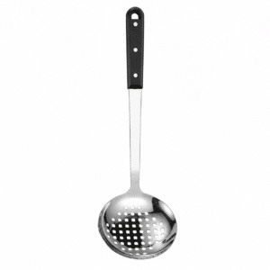 Utensílios De Cozinha De Aço Inoxidável Com Cabo Preto - Escumadeira